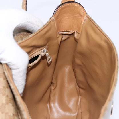 Celine Macadam Shoulder Bag PVC Leather, BEIGE, CANVAS, Shoulder bag