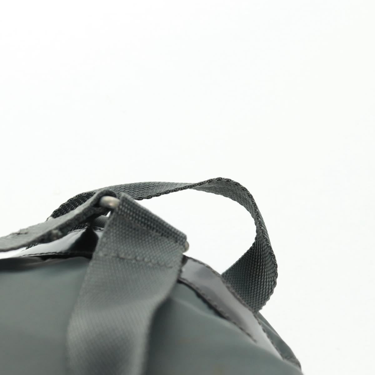 Prada Vela Double Front Pocket Backpack Tessuto with Saffiano Leather, GRAY, NYLON, Backpack