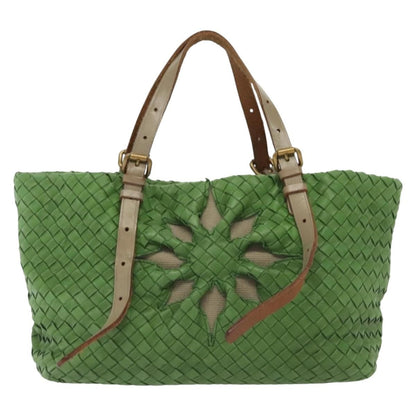 Bottega Veneta Intrecciato Leather, GREEN, LEATHER, Handbag