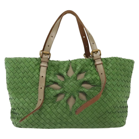 Bottega Veneta Intrecciato Leather, GREEN, LEATHER, Handbag
