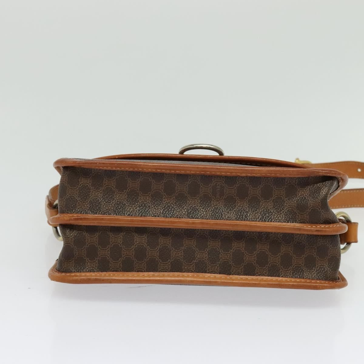 Celine Tricolor Trapeze Bag Leather, BROWN, CANVAS, Handbag