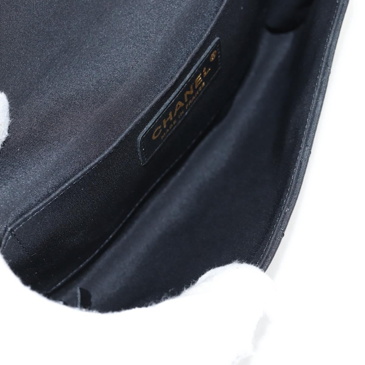 Chanel Chain Flap Shoulder Bag Quilted Nylon, BLACK, NYLON, Shoulder bag