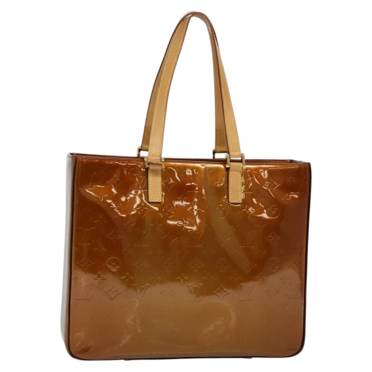 Louis Vuitton Columbus Handbag Monogram Vernis, BROWN, PATENT_LEATHER, Tote bag