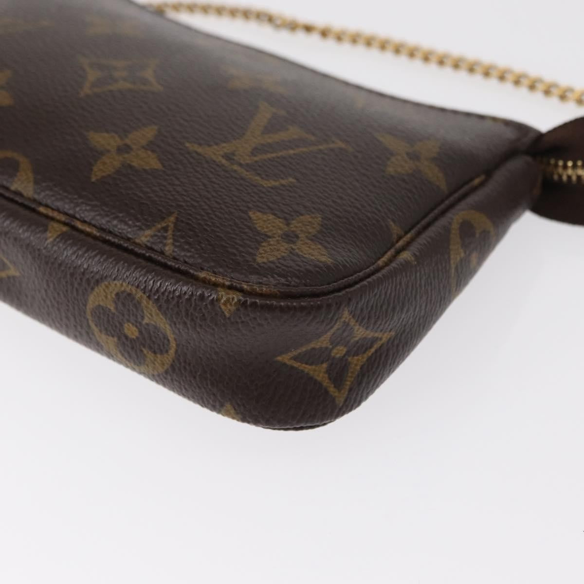 Louis Vuitton Mini pochette accessoires Canvas, BROWN, CANVAS, Clutche & pouche