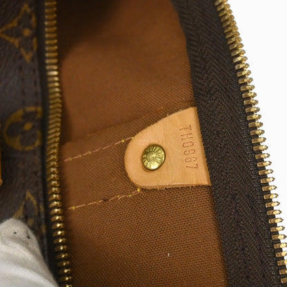 Louis Vuitton Keepall Bandouliere Bag Monogram Canvas, BROWN, CANVAS, Travel bag