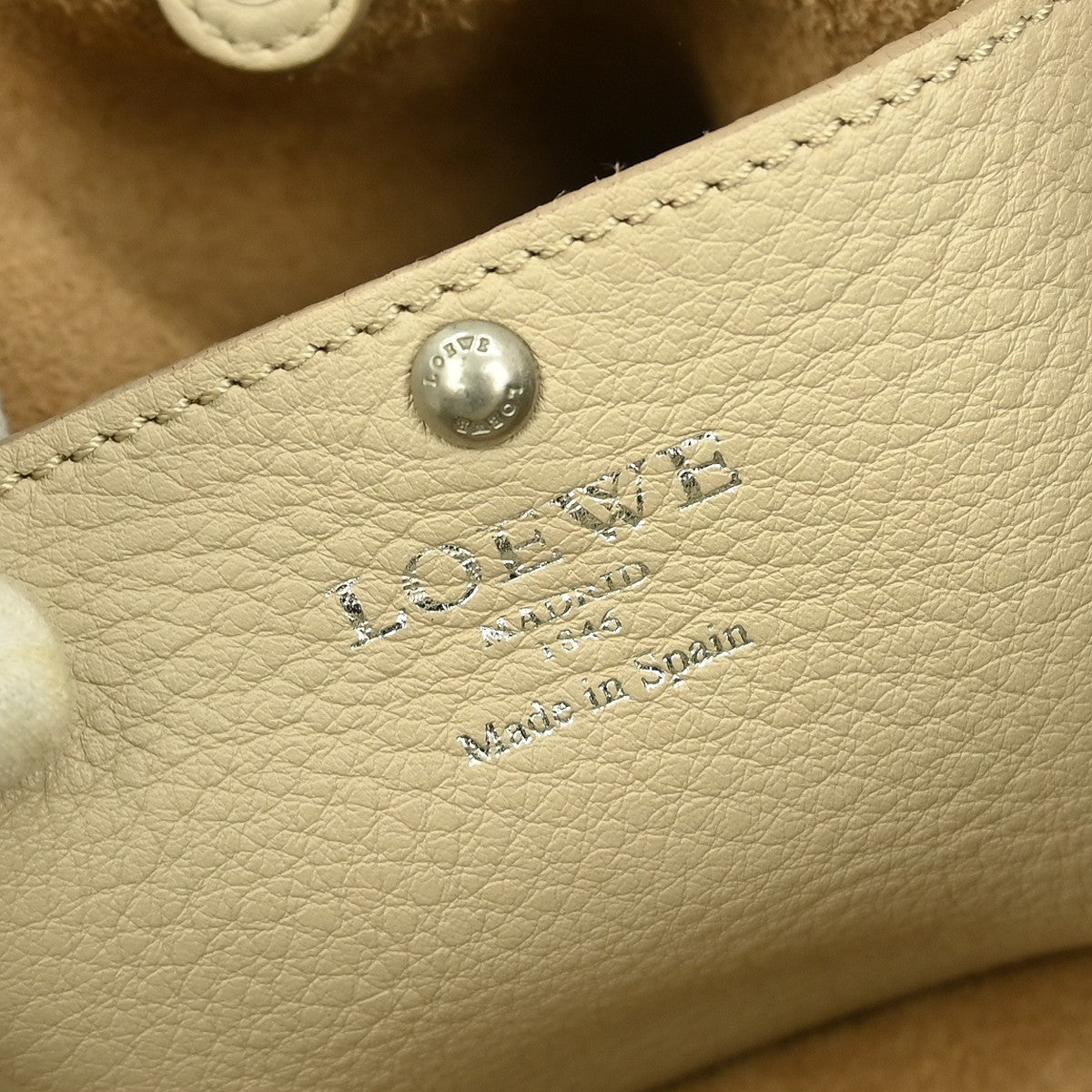 Loewe Vintage Handbag Leather, BEIGE, LEATHER, Handbag
