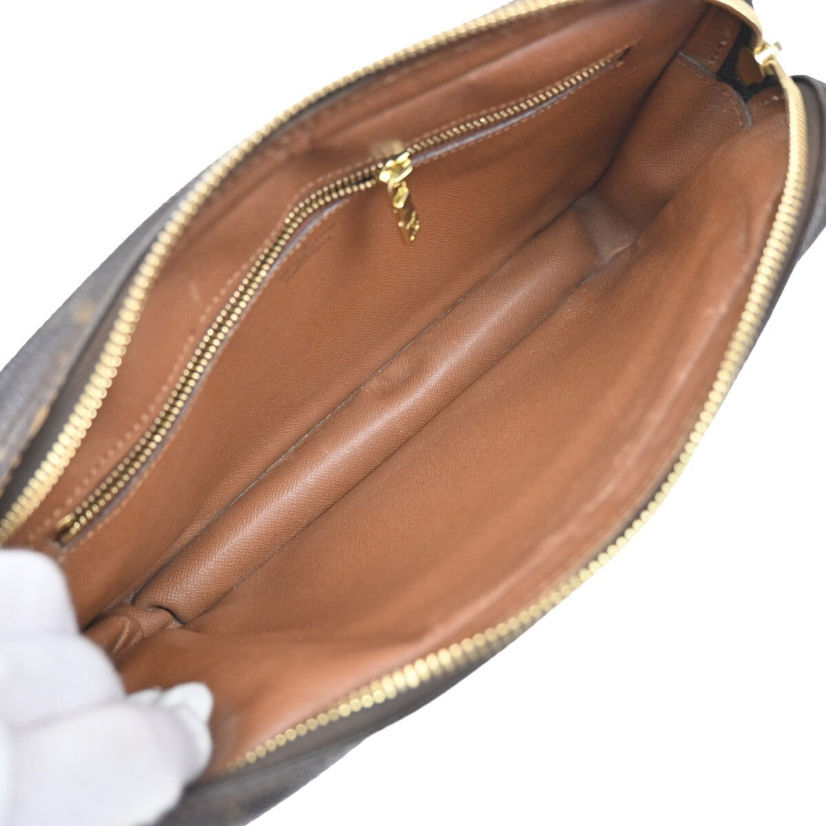Louis Vuitton Marly Dragonne Clutch Monogram Canvas, BROWN, CANVAS, Clutche & pouche