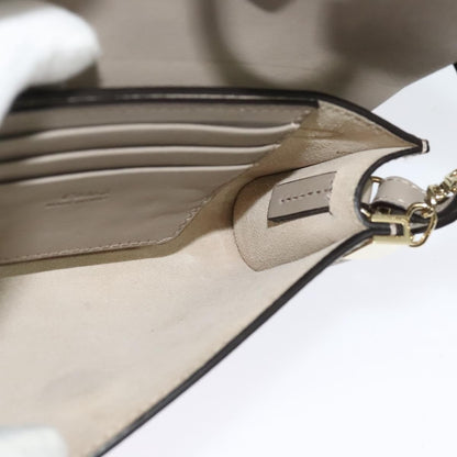 Chloe Faye Shoulder Bag Leather and Suede, BEIGE, SUEDE, Shoulder bag