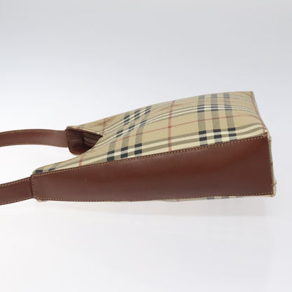 Burberry Shoulder Bag Nova Check Canvas, BEIGE, PVC, Shoulder bag