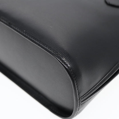 Celine Circle Logo Handbag Leather, BLACK, LEATHER, Handbag