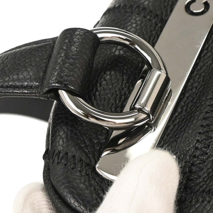 Chanel Square Stitch Shoulder Bag Quilted Caviar, BLACK, LEATHER, Shoulder bag