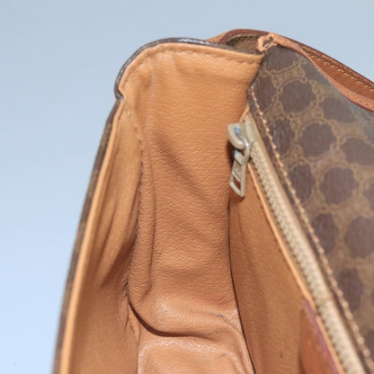 Celine Macadam Shoulder Bag PVC Leather, BROWN, CANVAS, Shoulder bag