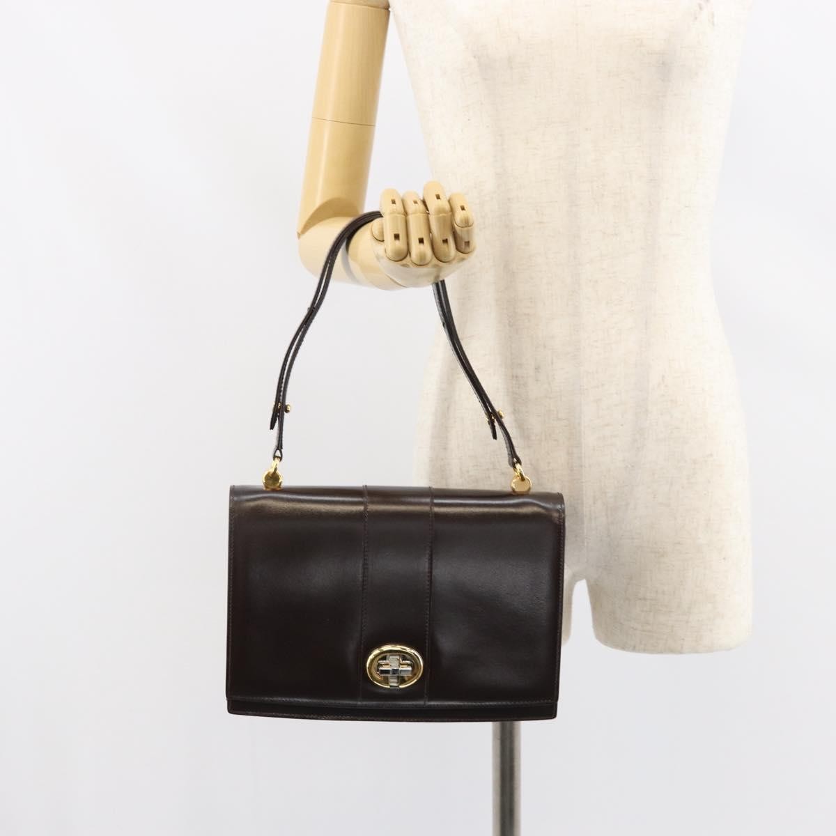 Gucci Vintage Shoulder Bag Leather, BROWN, LEATHER, Shoulder bag