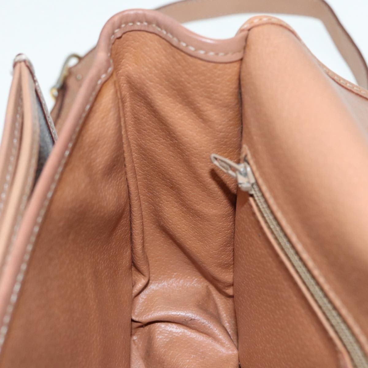 Celine Macadam Shoulder Bag PVC Leather, BROWN, CANVAS, Shoulder bag