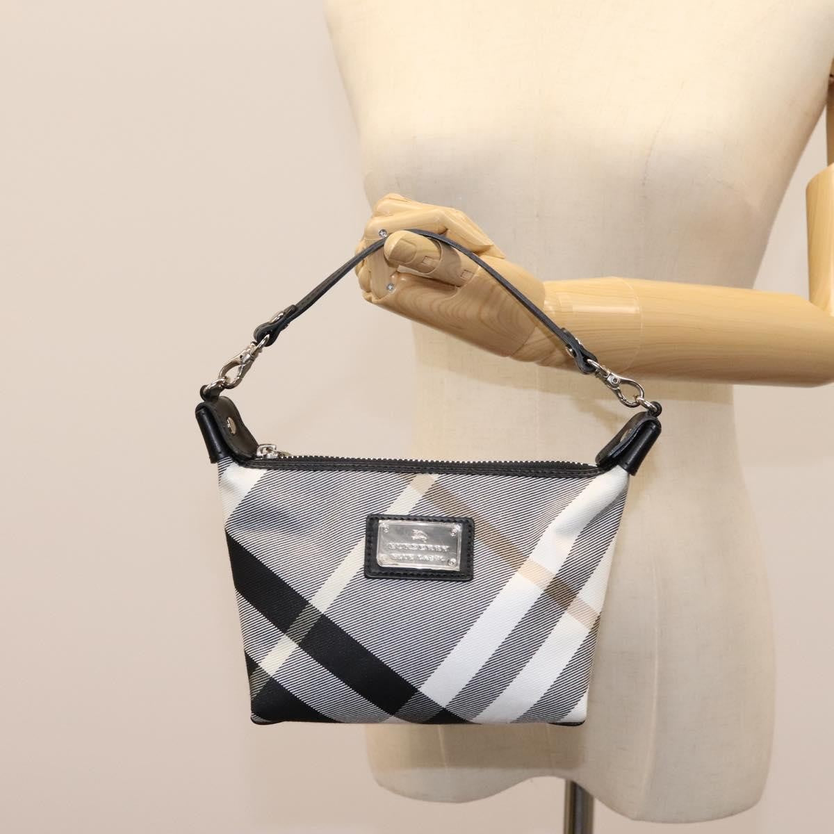 Burberry Nova check Pochette Nylon, GRAY, CANVAS, Clutche & pouche