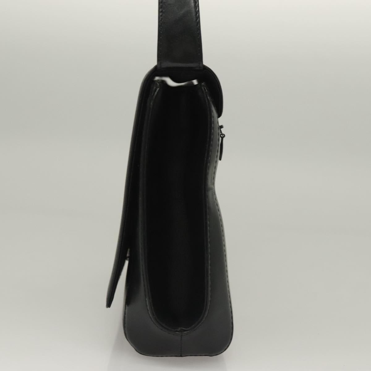 Valentino Garavani Flap Shoulder Bag Leather, BLACK, LEATHER, Shoulder bag