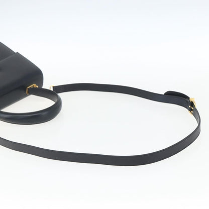 Salvatore Ferragamo Gancini Convertible Top Handle Bag Leather, NAVY, LEATHER, Handbag