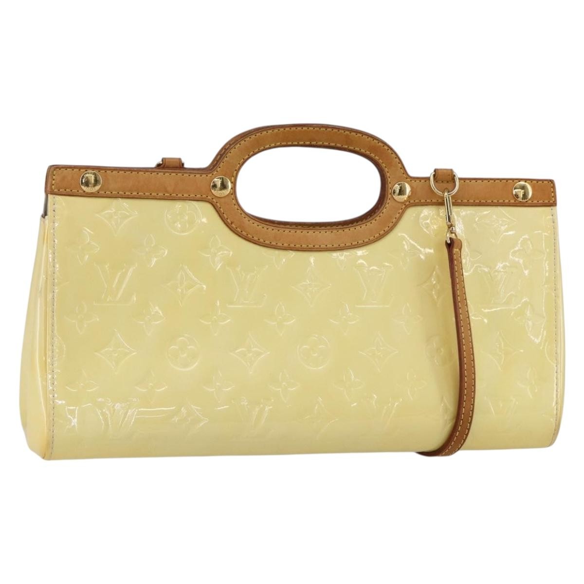 Louis Vuitton Roxbury Drive Handbag Monogram Vernis, BEIGE, PATENT_LEATHER, Handbag