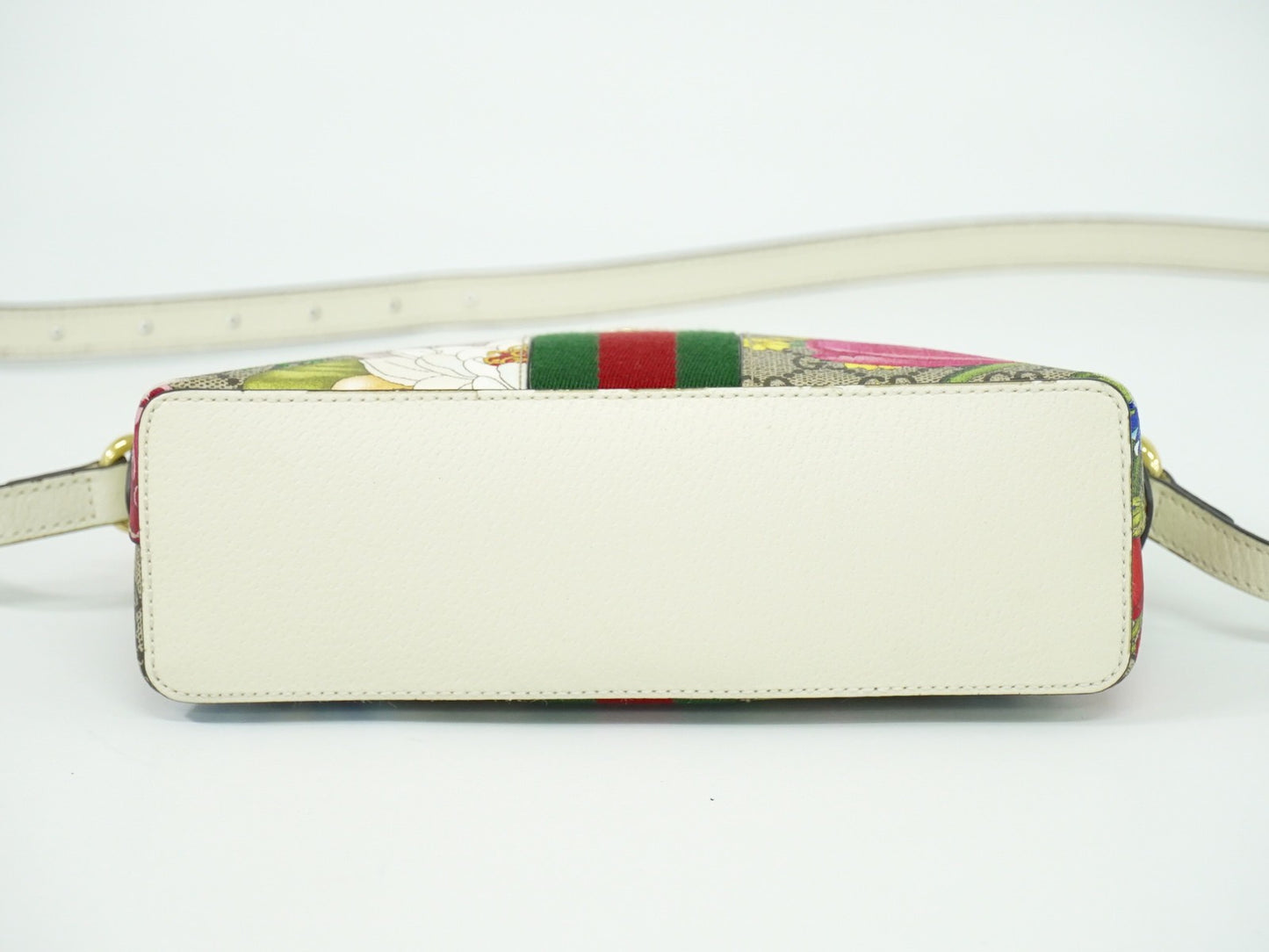 Gucci Ophidia Dome Shoulder Bag Flora GG Coated Canvas, BEIGE, CANVAS, Crossbody bag