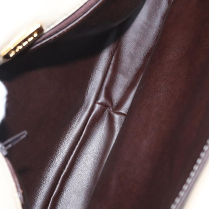 Bally Vintage Chain Shoulder Bag Quilted Leather, ECRU, LEATHER, Shoulder bag