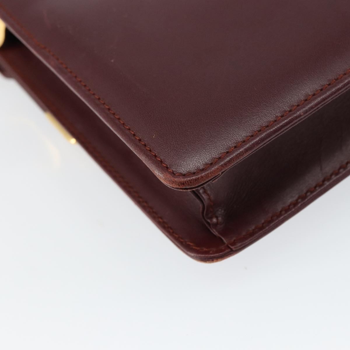 cartier Must de Cartier Shoulder Bag Leather, BURGUNDY, LEATHER, Shoulder bag