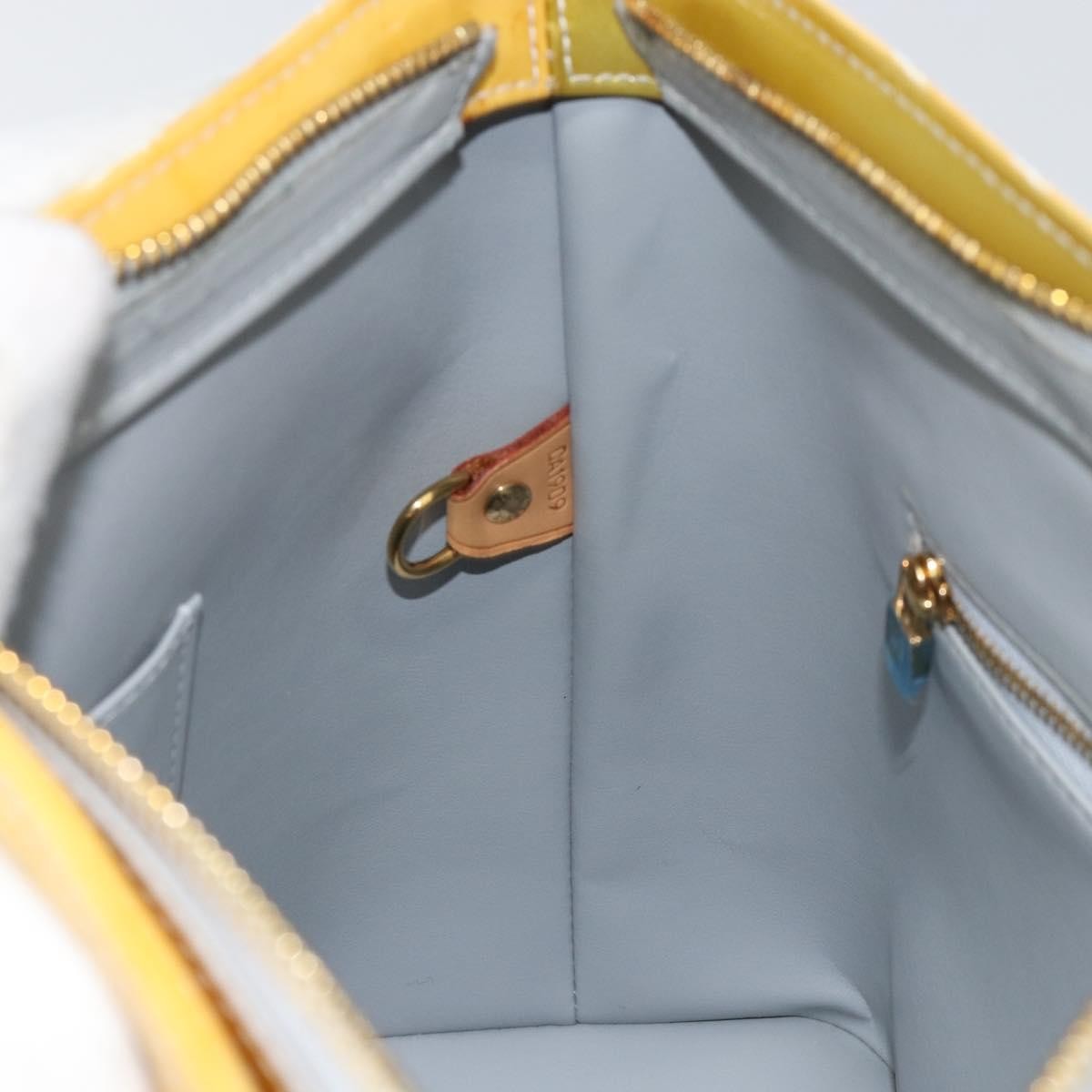 Louis Vuitton Houston Handbag Monogram Vernis, YELLOW, PATENT_LEATHER, Tote bag