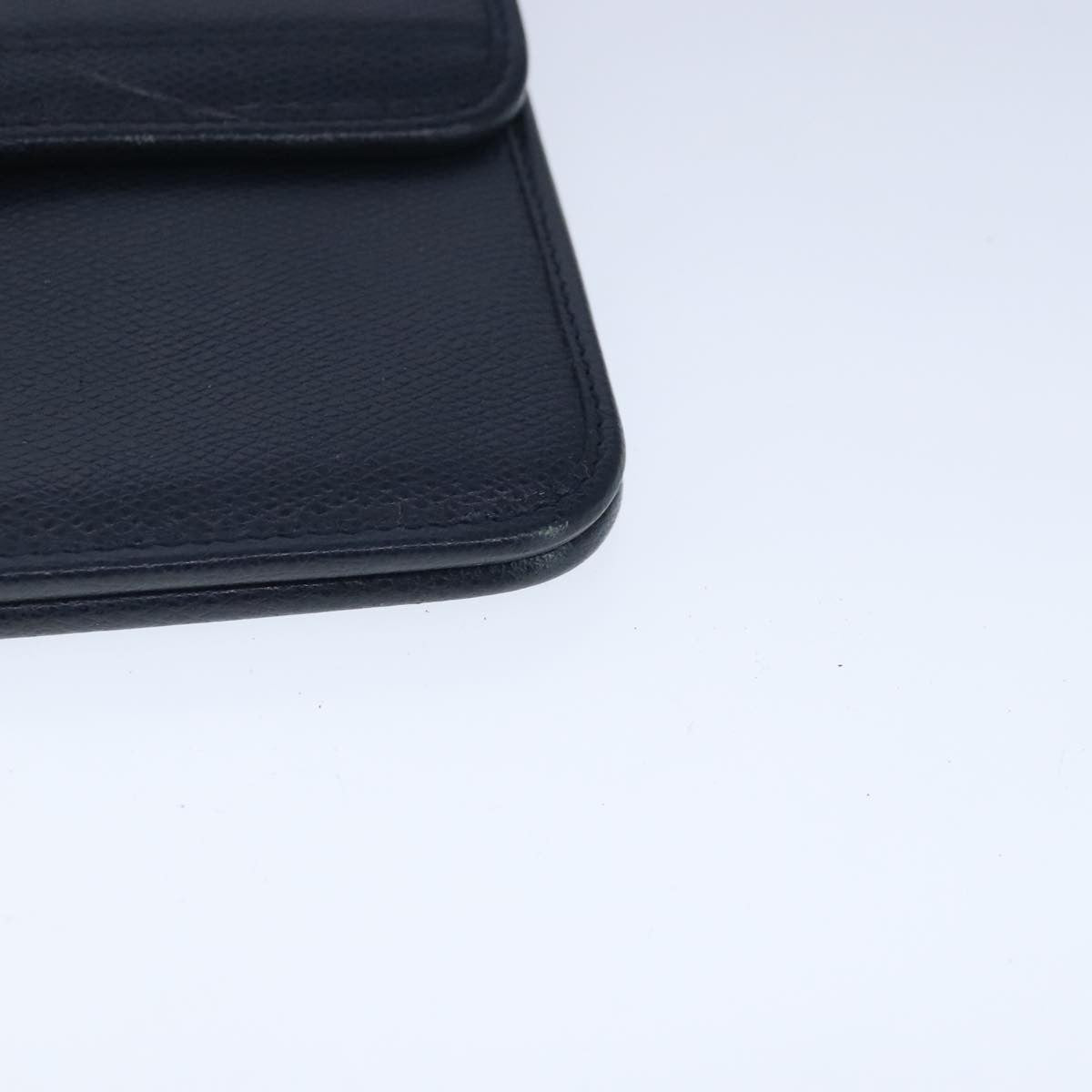 Christian Dior Vintage CD Chain Flap Shoulder Bag Leather, NAVY, LEATHER, Shoulder bag