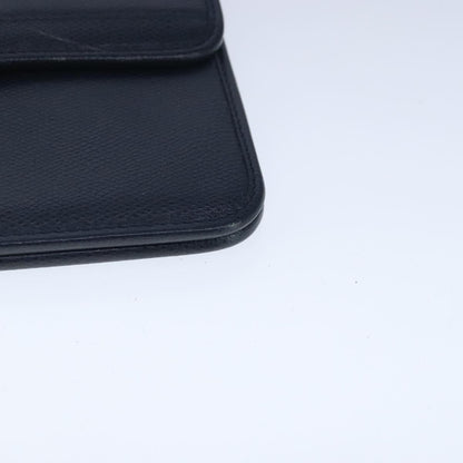 Christian Dior Vintage CD Chain Flap Shoulder Bag Leather, NAVY, LEATHER, Shoulder bag