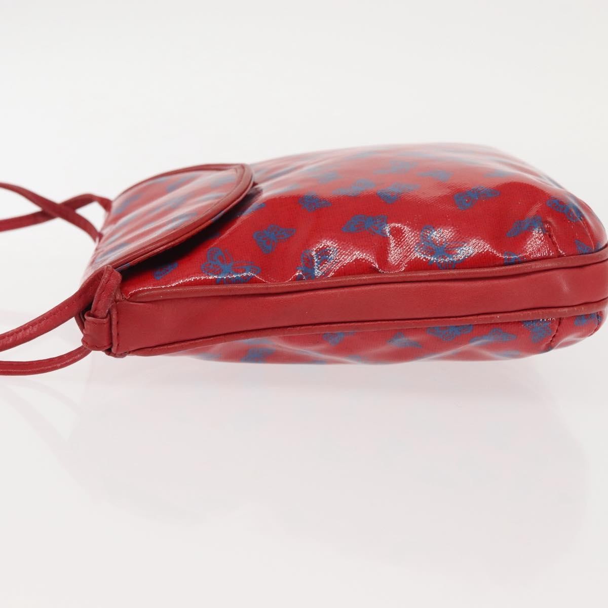 Bottega Veneta Butterfly shoulder bag PVC with Leather, RED, PVC, Shoulder bag