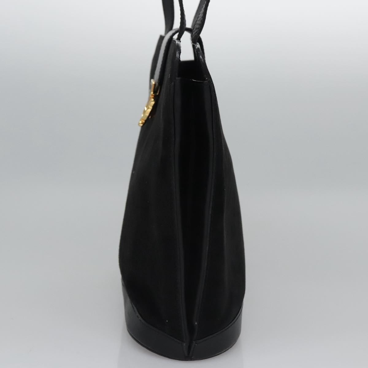 Celine Shoulder Bag Suede and leather, BLACK, SUEDE, Shoulder bag