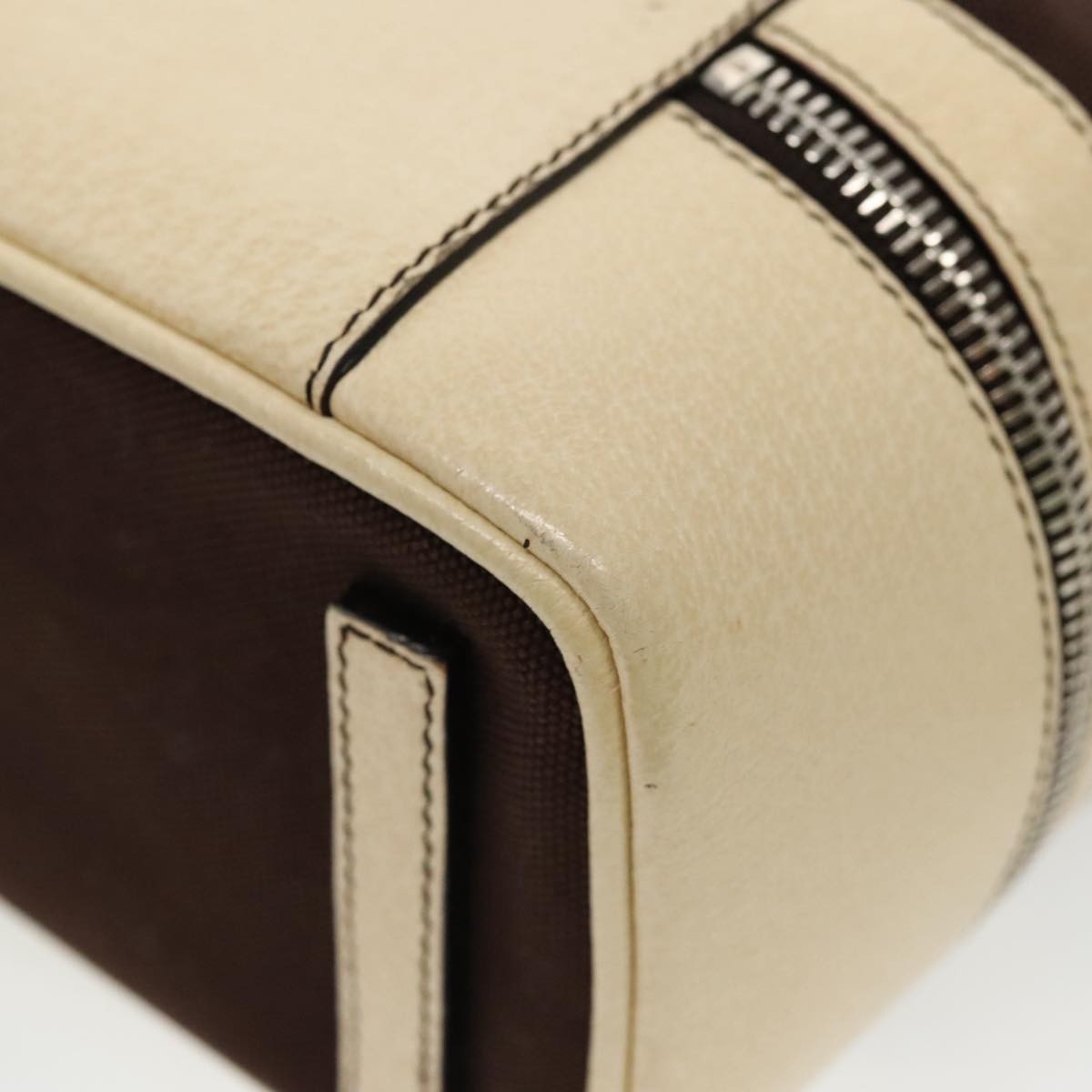 Prada Vintage Handbag Canvas, BROWN, CANVAS, Handbag