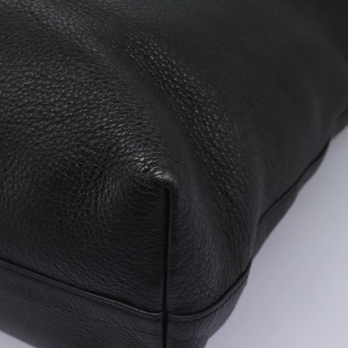 Prada Shopping Tote Vitello Daino, BLACK, LEATHER, Tote bag