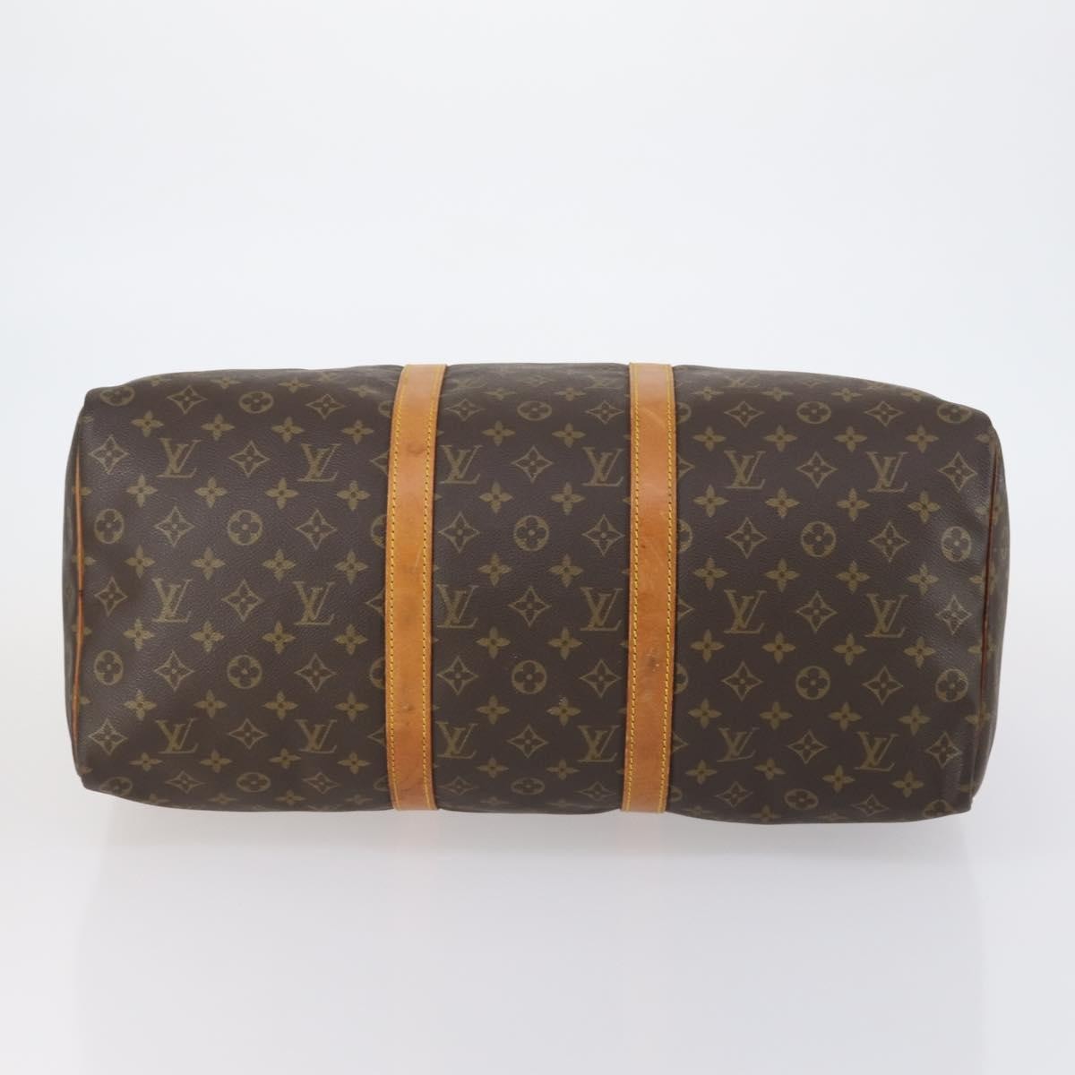 Louis Vuitton Keepall Bag Monogram Canvas, BROWN, CANVAS, Travel bag