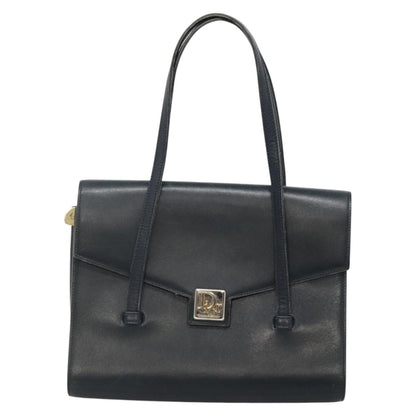 Christian Dior Vintage Handbag Leather, NAVY, LEATHER, Handbag