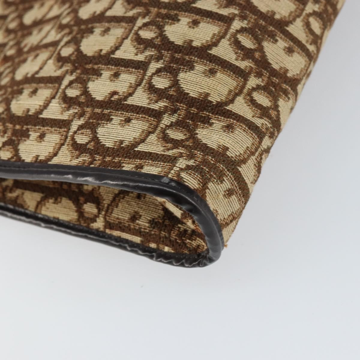 Christian Dior Vintage Trotter Shoulder Bag Canvas, BEIGE, CANVAS, Shoulder bag