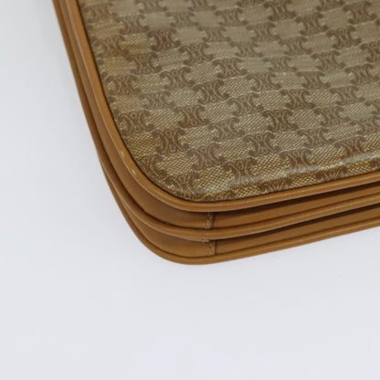 Celine Macadam Shoulder Bag PVC Leather, BEIGE, CANVAS, Shoulder bag