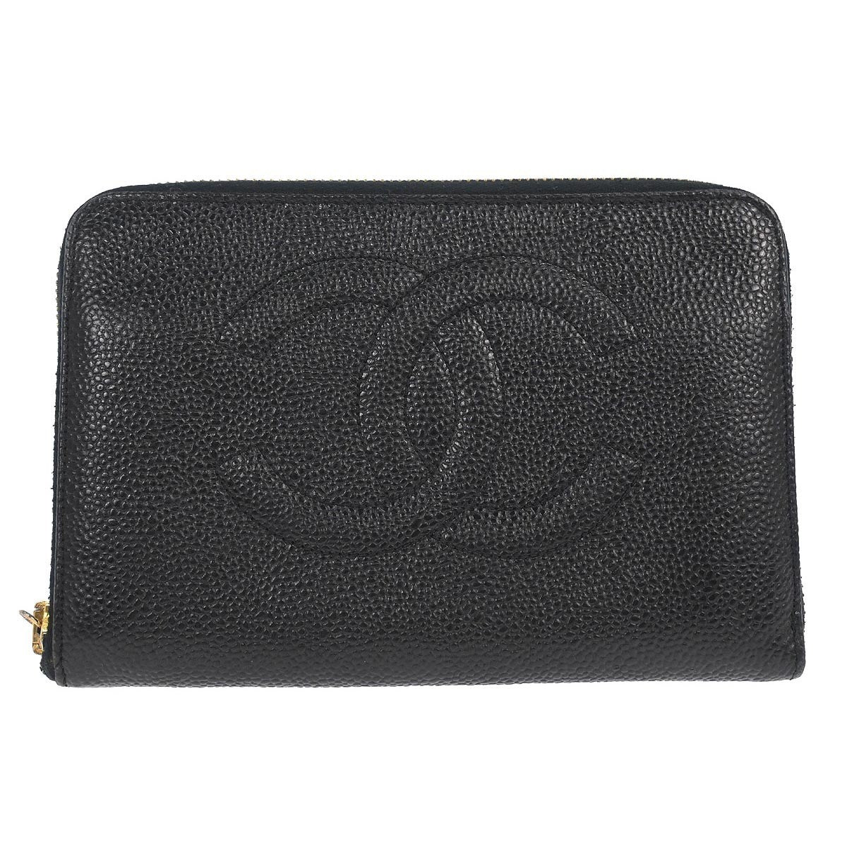 Chanel Vintage CC Wallet Caviar, BLACK, LEATHER, Wallets