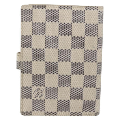 Louis Vuitton Agenda Cover Damier Azur, WHITE, CANVAS, Wallets