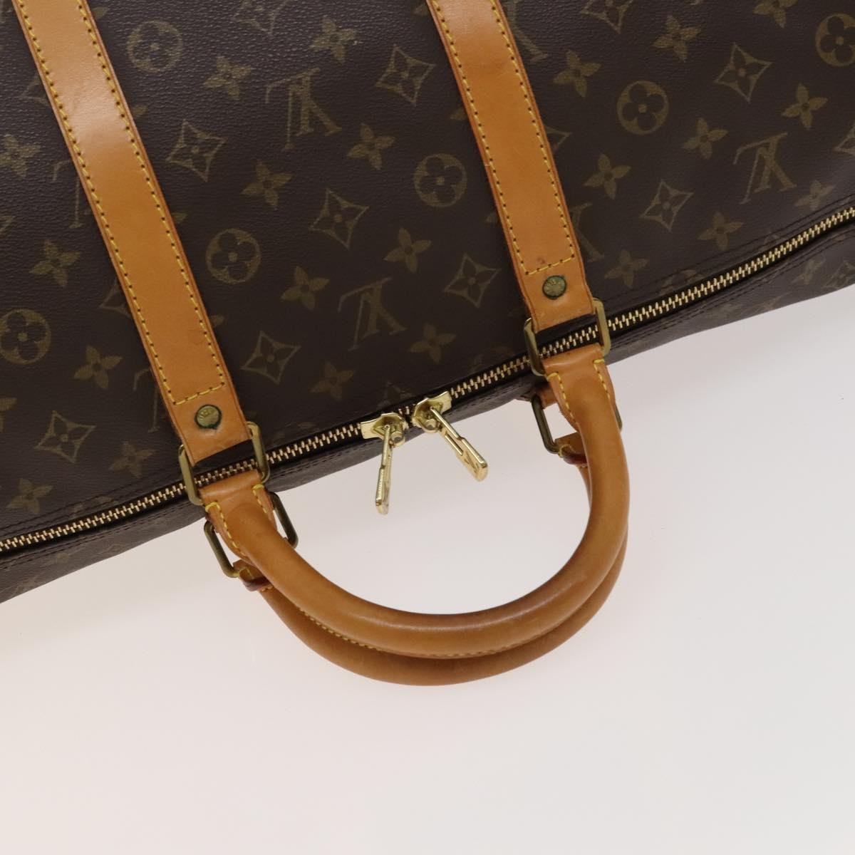 Louis Vuitton Keepall Bag Monogram Canvas, BROWN, CANVAS, Travel bag