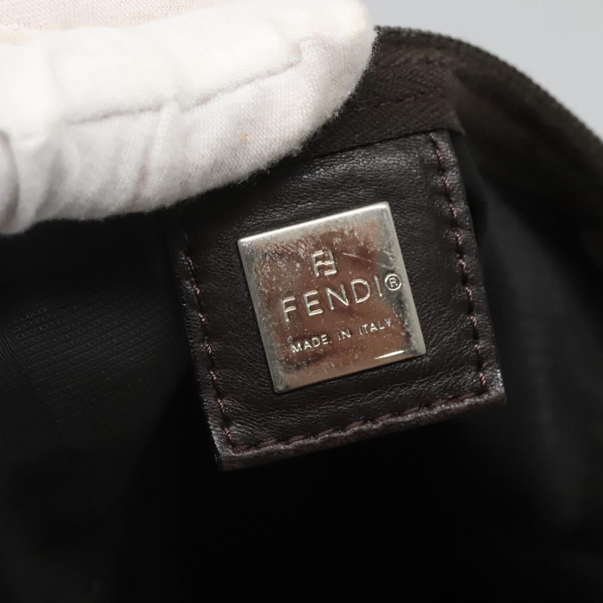 Fendi Vintage Logo Pequin Weekender Bag Canvas, BROWN, NYLON, Tote bag