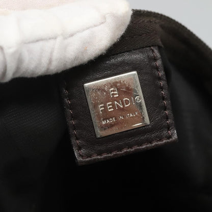 Fendi Vintage Logo Pequin Weekender Bag Canvas, BROWN, NYLON, Tote bag