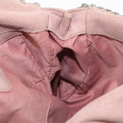 Stella McCartney Falabella Fold Over Crossbody Bag Suede, PINK, SUEDE, Crossbody bag