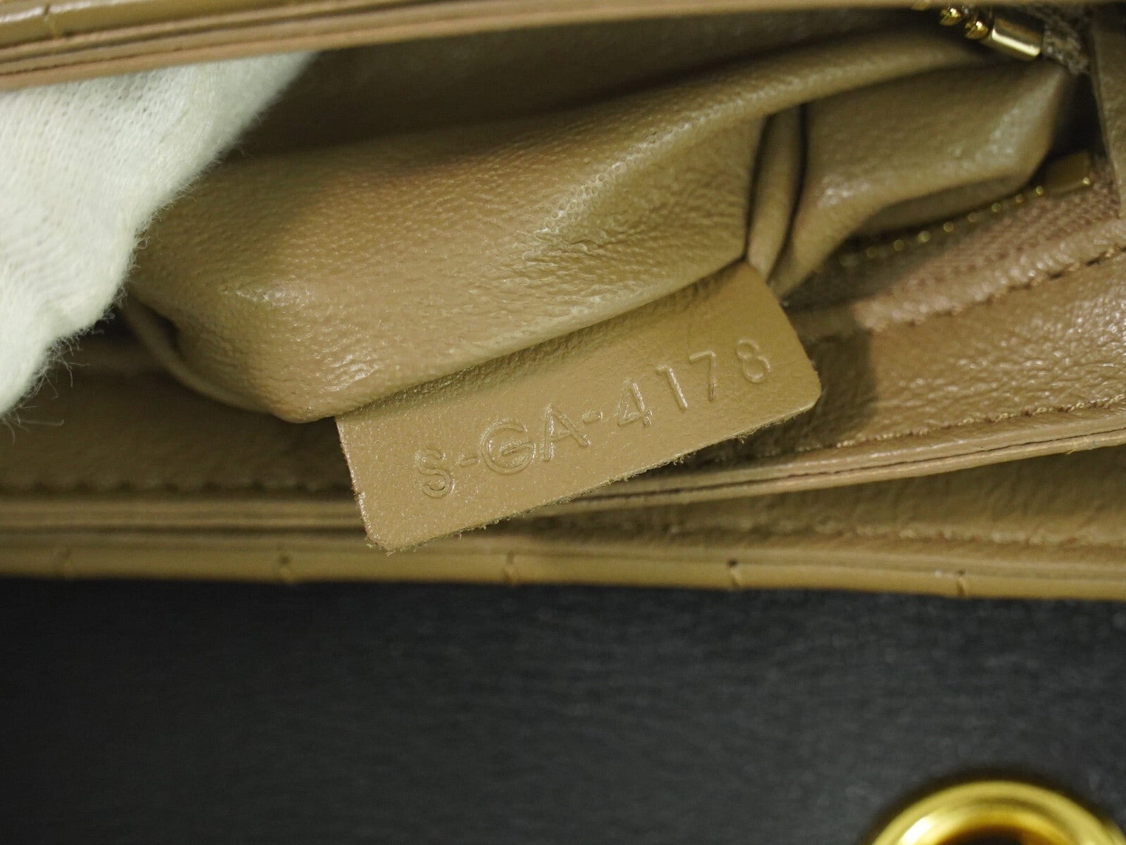 Celine C Bag Quilted Leather Small, BROWN, LEATHER, Handbag