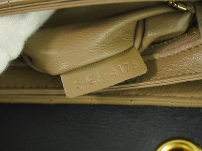 Celine C Bag Quilted Leather Small, BROWN, LEATHER, Handbag