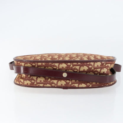 Christian Dior Vintage Trotter Shoulder Bag Canvas, BEIGE, CANVAS, Shoulder bag