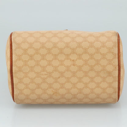 Celine Vintage Macadam Handbag Macadam, "Beige,Brown,Gold", PVC,Leather,Canvas, Handbag