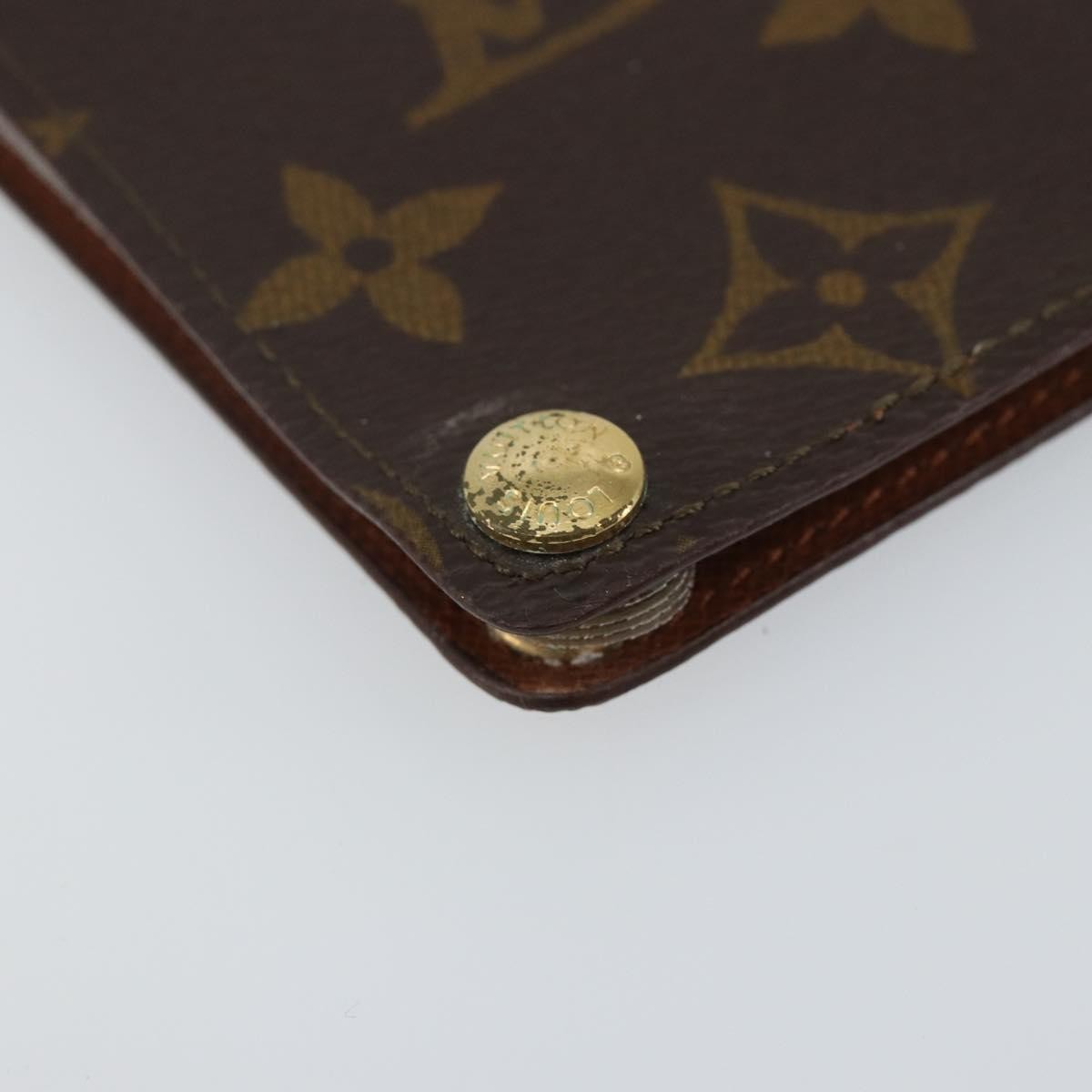 Louis Vuitton Porte Cartes Pression Card Case Monogram Canvas, BROWN, CANVAS, Card Holders