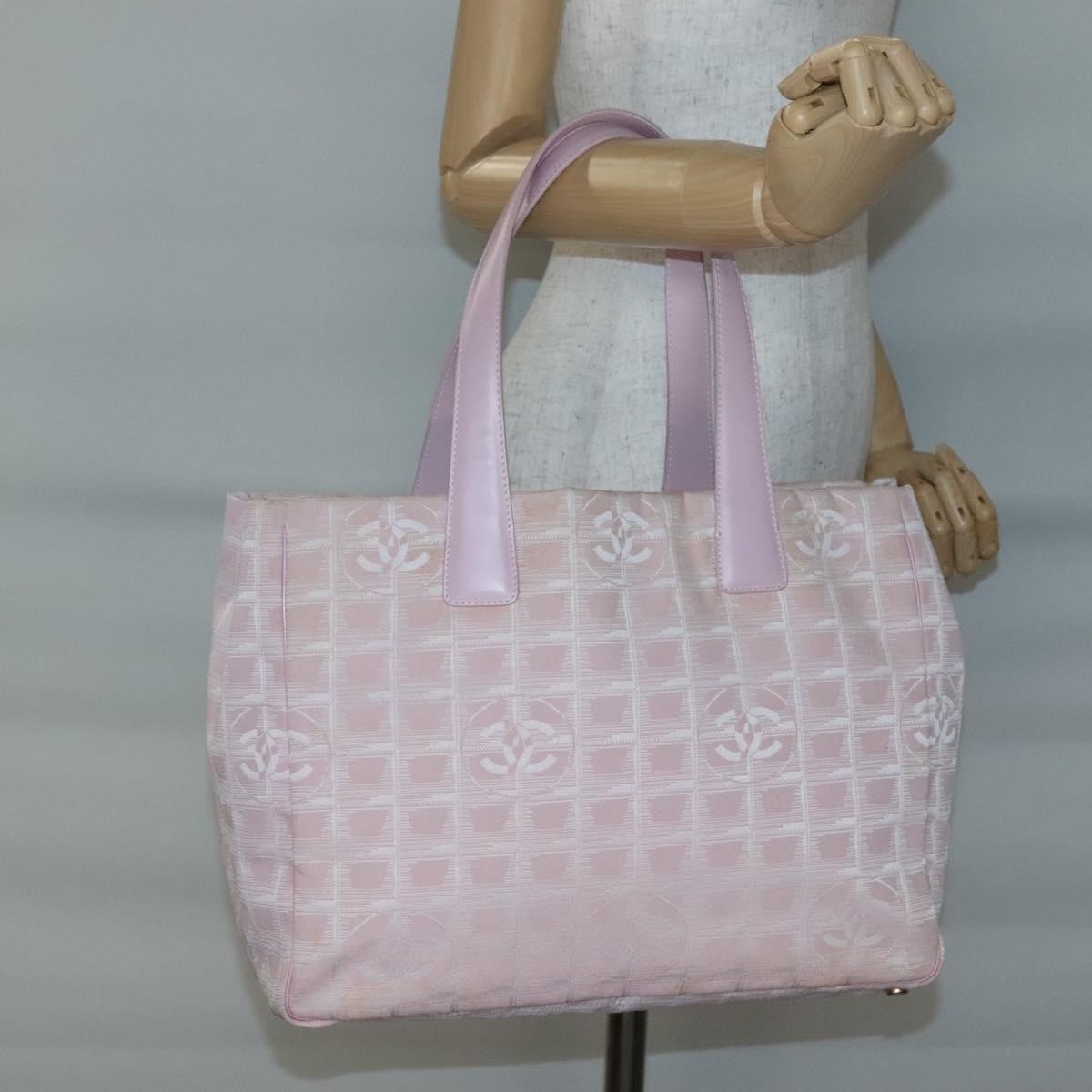 Chanel Travel Line Tote Nylon, PINK, NYLON, Tote bag