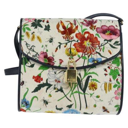 Gucci Vintage Flap Crossbody Bag GG Coated Canvas and Leather, MULTICOLOUR, CANVAS, Shoulder bag