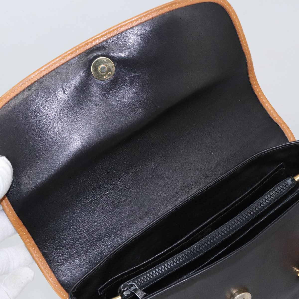 Celine Handbag Leather, BLACK, LEATHER, Handbag